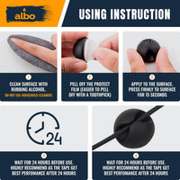 Albo Zip Cable Clips 10 Pcs