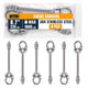Albo 6 Pack Heavy Duty Swing Hangers – 8.7 Inch, 304 Stainless Steel, 1800 lbs Swivel Hooks for Hammock, Porch, Gym, Punching Bag, Yoga, Playground, Ceiling Mount for Wood & Concrete Indoor Outdoor