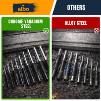 ALBO Pin Punch Set SAE 1/16–5/16 in Chrome Vanadium Steel 9pcs