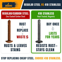 ALBO Black #8 x 2 inch Stainless Steel Self-Tapping Screws 100pcs