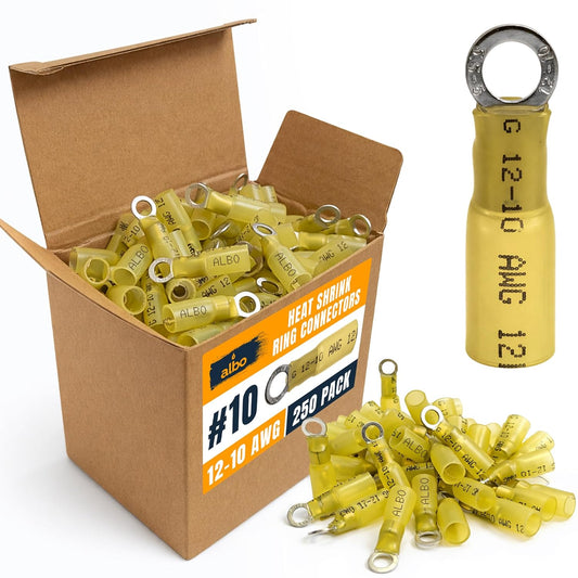 ALBO Ring Terminals Kit #10 Yellow 12-10 AWG 250pcs