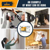 ALBO EZ Self-Drilling Drywall Toggle Anchors Kit – Heavy Duty Metal Anchors with Screws (10 Pack) – Holds Up to 100 lbs – Perfect Toggle Bolts for Drywall & Hollow Walls