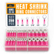 ALBO 250PCS Red Heat Shrink Ring Terminal Kit – 22-16 AWG Wire Terminal Connectors Assortment, 6 Sizes (#8, #10, 1/4", 5/16", 3/8", 1/2") – Waterproof Tinned Copper Electrical Ring Connectors