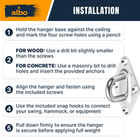 Albo Diamond Plate Swing Hangers 4 PCS