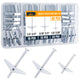ALBO 45-Piece Heavy Duty Hollow Wall Anchors Kit for Drywall Ceilings with Screw Spring/Includes Toggle Bolts and Wing Nut Assortment in 3 Sizes (1/8in, 3/16in, 1/4in)