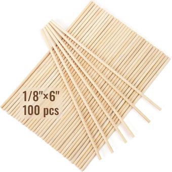 compare product ALBO Bamboo Wooden Dowel Rods , 1/8