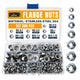 ALBO 200 PCS Metric Hex Flange Lock Nuts Assortment Set – Stainless Steel 304 Metric Nuts in Reusable Box – Hardware for Automotive & DIY – M3, M4, M5, M6, M8, M10, M12