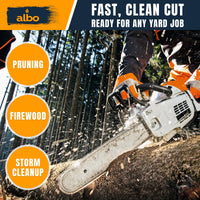 ALBO 18 Inch Chainsaw Chain .325" Pitch .063" Gauge 68 Drive Links - Full Chisel Chrome-Plated Cutters, Reinforced Rivets, Compatible with (PRE 2023 .063") 025, MS250, MS251, MS230, MS260