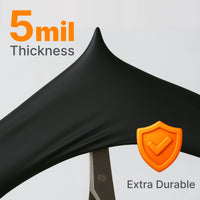 Disposable 5 Mil Black Nitrile Gloves S, 100pcs