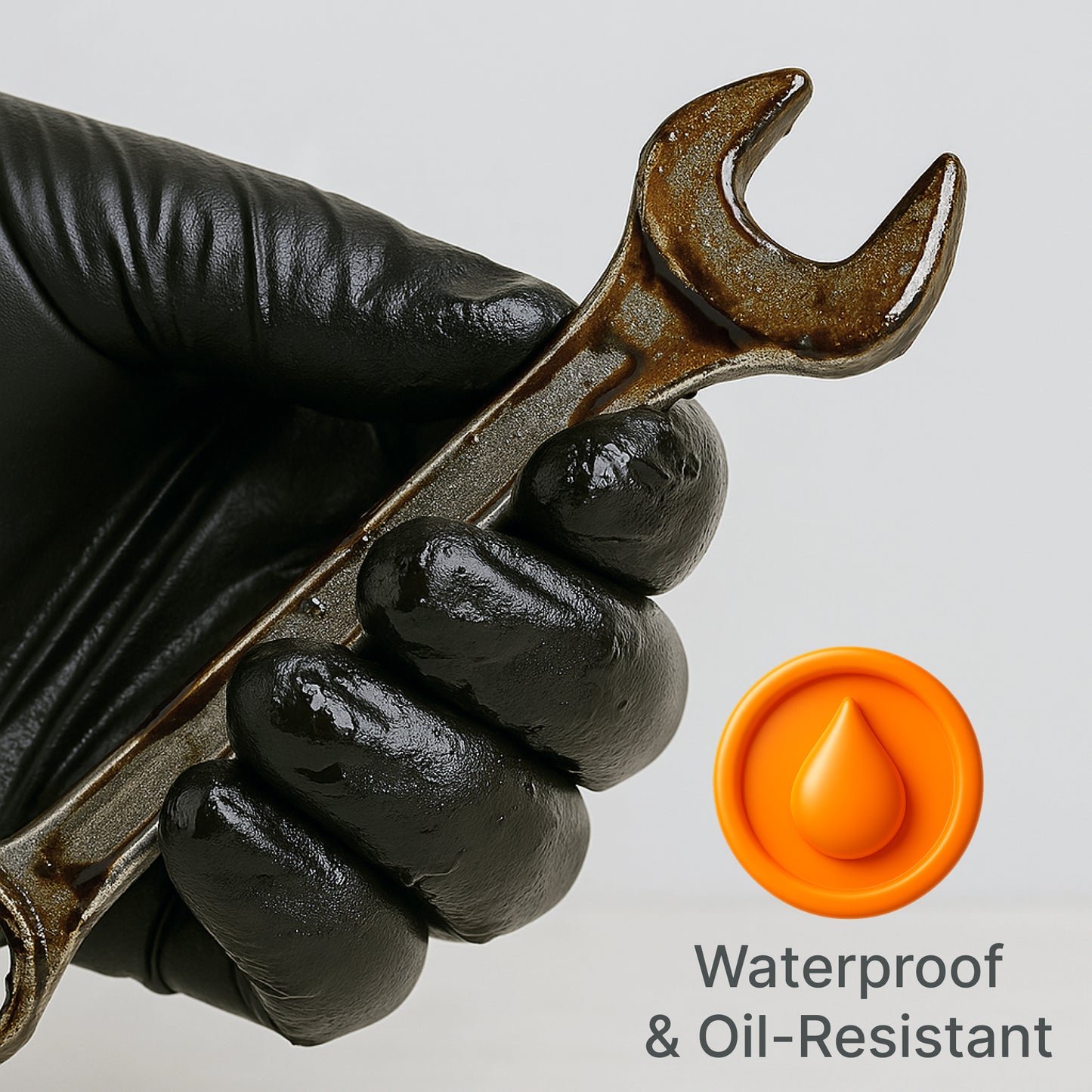 Disposable 5 Mil Black Nitrile Gloves S, 100pcs