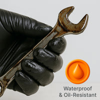 Disposable 5 Mil Black Nitrile Gloves S, 100pcs