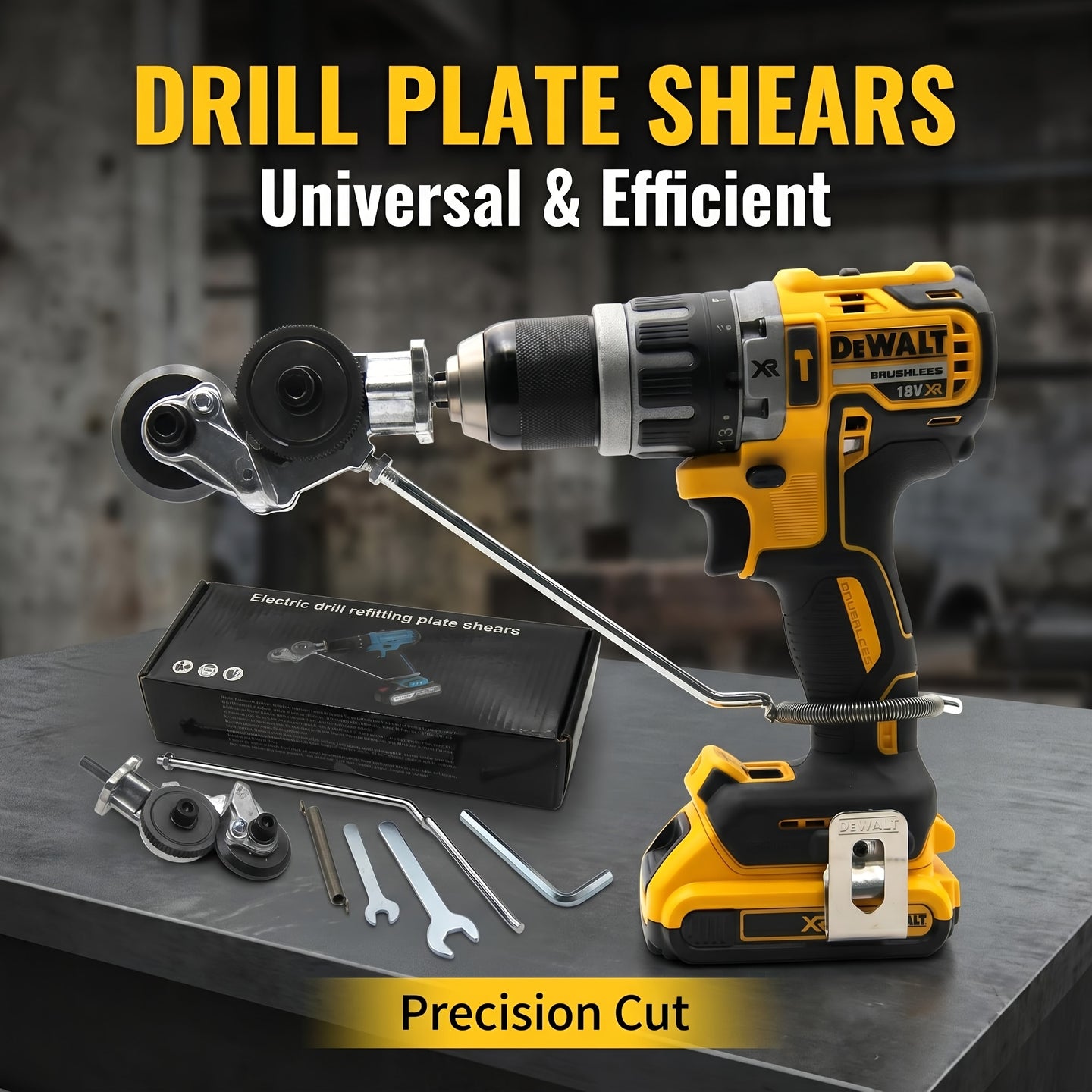 ALBO drill-powered sheet metal cutter attachment 3 pack