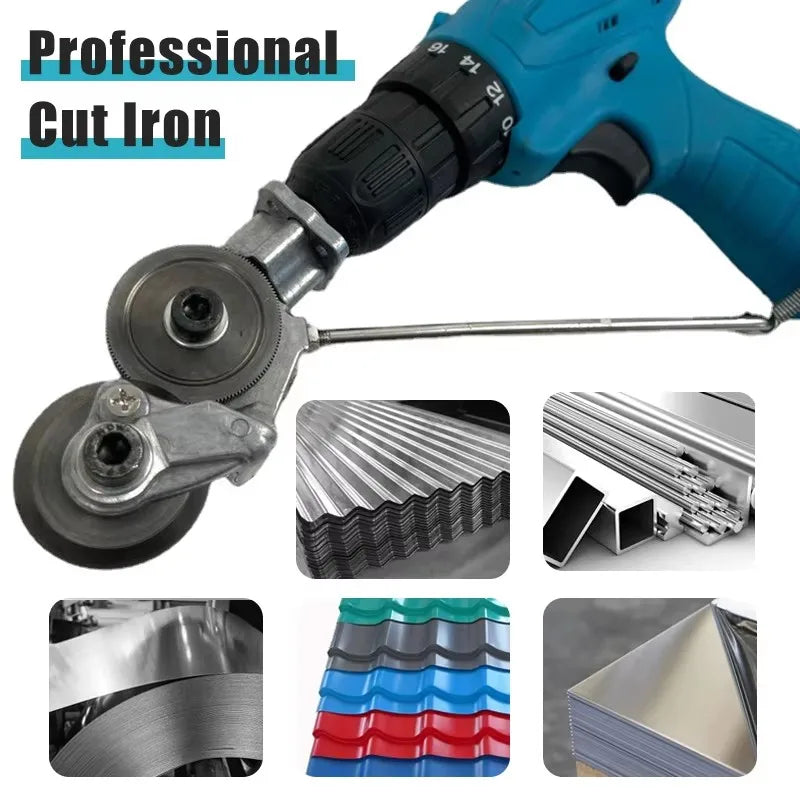 ALBO drill-powered sheet metal cutter attachment - image 7