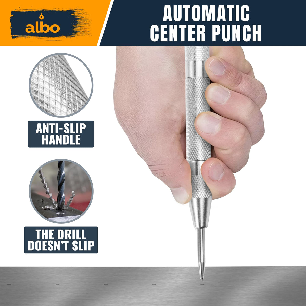 ALBO automatic center punch — verified tool, pack or operation detail