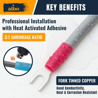 ALBO heat shrink connector product or installation detail